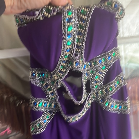 NWT Size 4 Sherri Hill Formal in Mardi Gras colors - Picture 4 of 6